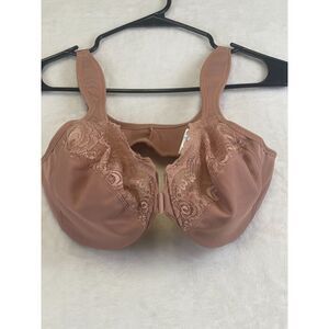Glamorise 1245 Elegance Front Close Underwire Beige Bra  Size US 36DD